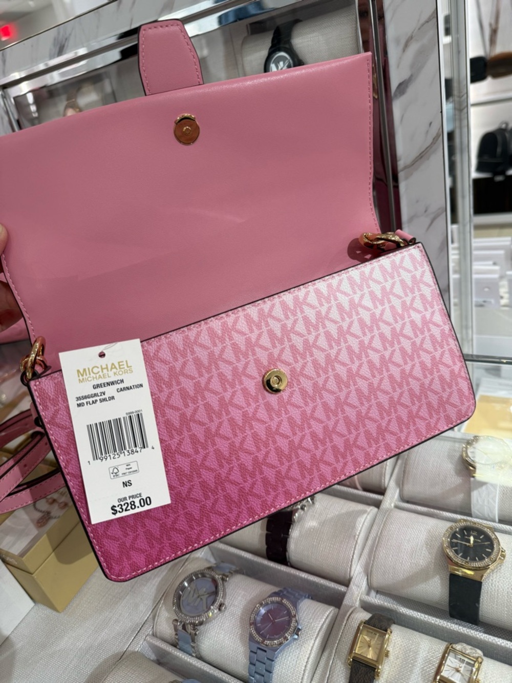 MICHAEL KORS Greenwich Medium Signature Logo Convertible Shoulder - Picture 8 of 8